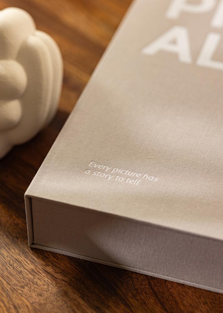 KAILA PHOTO Álbum Grey - Coffee Table Photo Álbum (60 Páginas negras / 30 hojas)