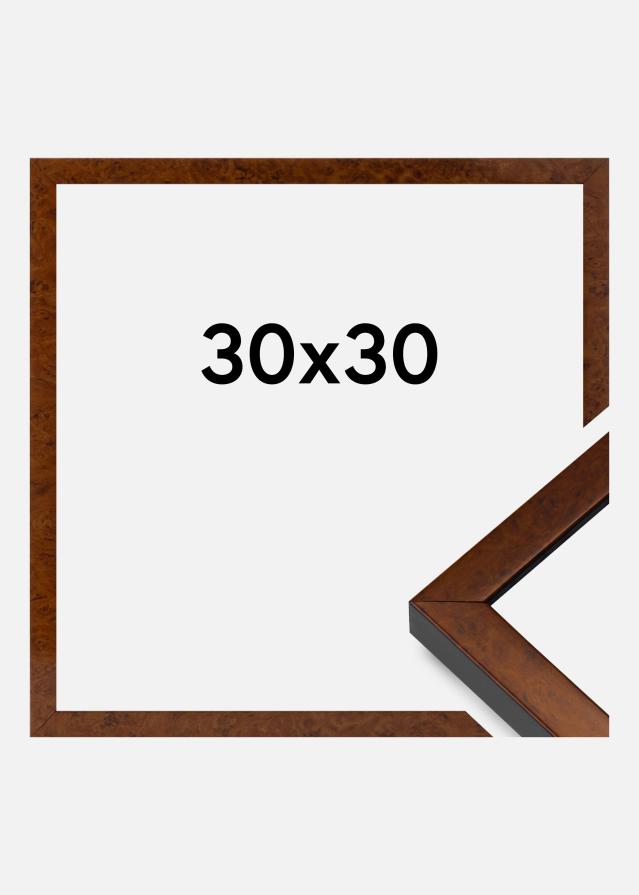 Marco Ares Vidrio Acrílico Burr Walnut 30x30 cm