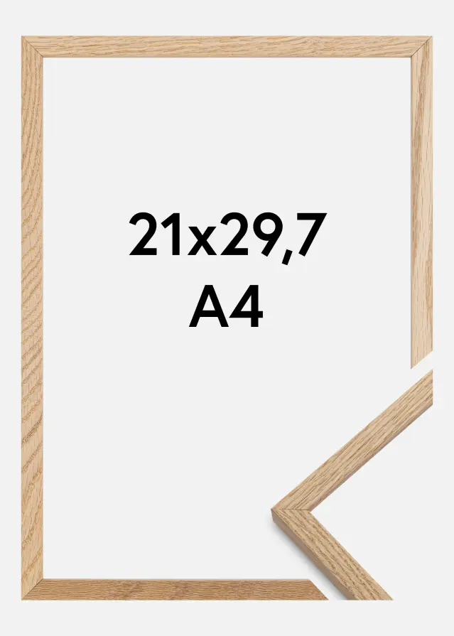 Marco Oslo Vidrio acrílico Roble 21x29,7 cm (A4)