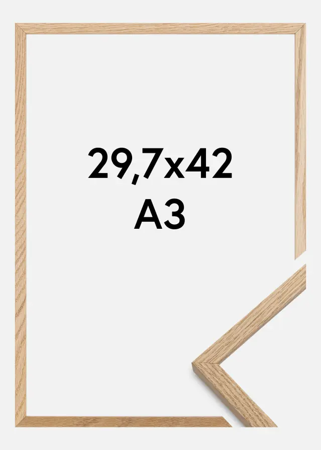 Marco Oslo Vidrio acrílico Roble 29,7x42 cm (A3)