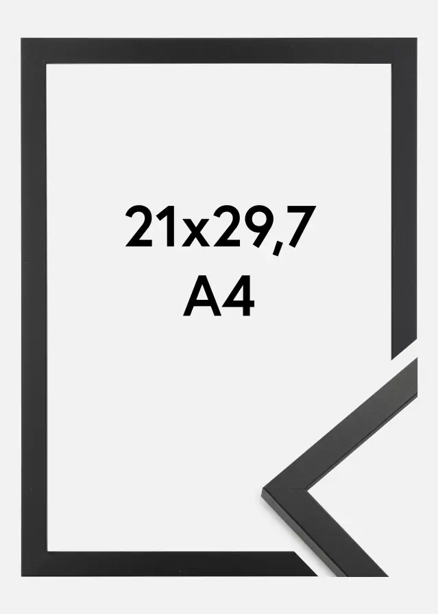 Marco Trendy Vidrio acrílico Negro 21x29,7 cm (A4)