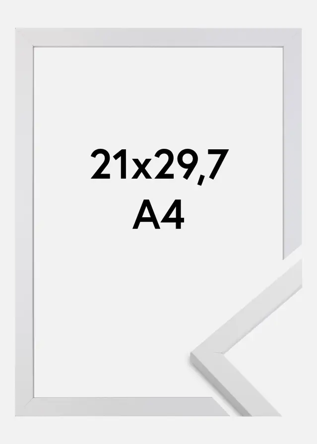 Marco Trendy Vidrio acrílico Blanco 21x29,7 cm (A4)