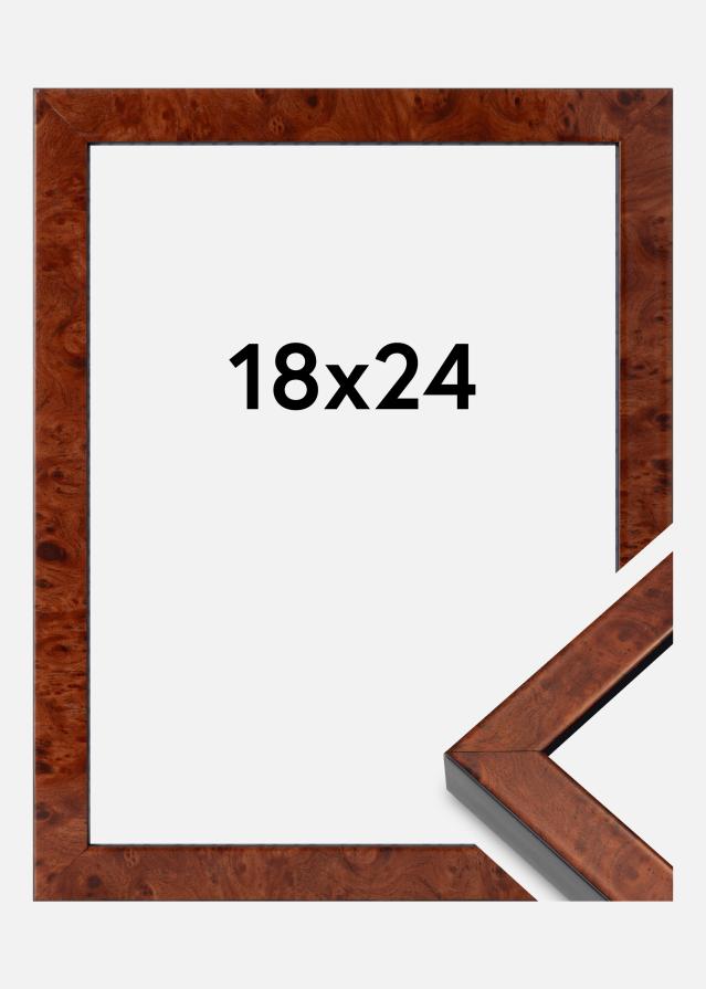 Marco Hermes Vidrio acrílico Burr Walnut 18x24 cm