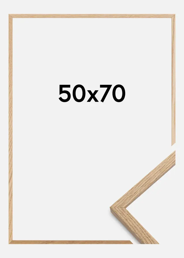 Marco Oslo Vidrio acrílico Roble 50x70 cm