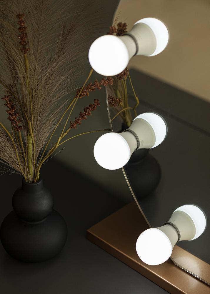 KAILA Espejo tocador Hollywood 10 E27 Oro rosado 70x65 cm