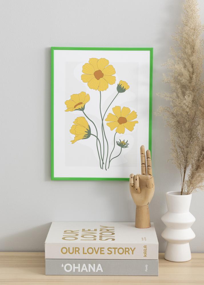 Marco New Lifestyle Grass Green 70x100 cm - Paspartú Negro 24x36 inches