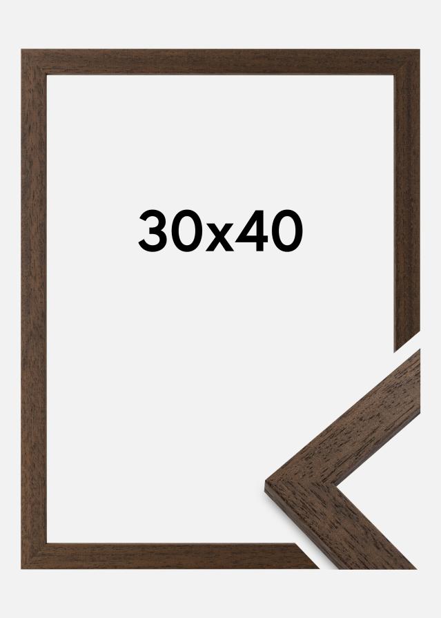 Marco Brown Wood Vidrio acrílico 30x40 cm