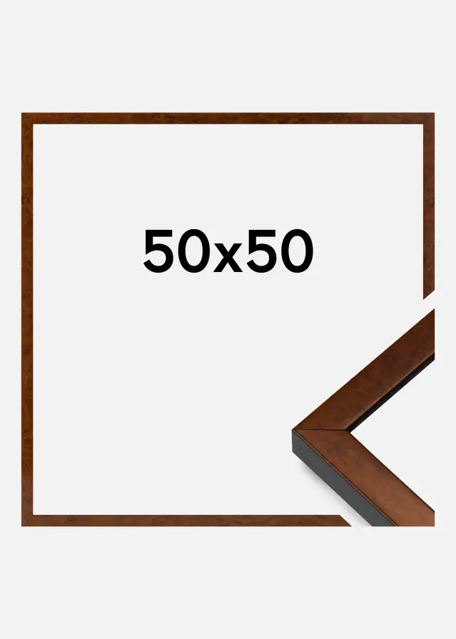 Marco Ares Vidrio Acrílico Burr Walnut 50x50 cm