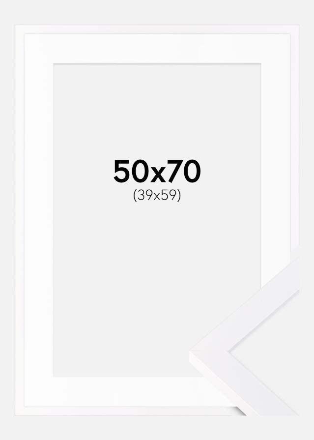 Marco Selection Blanco 50x70 cm - Paspartú Blanco 40x60 cm