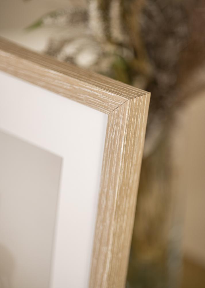 Marco Abedulö - Roble encalado - Tamaño personalizable
