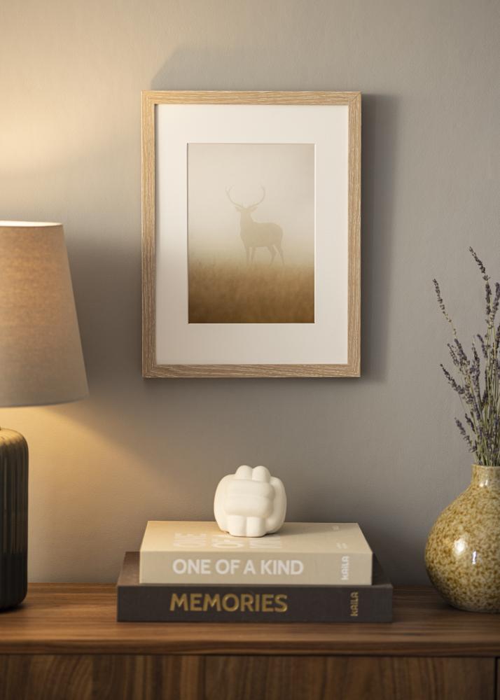 Marco Abedulö - Roble encalado - Tamaño personalizable