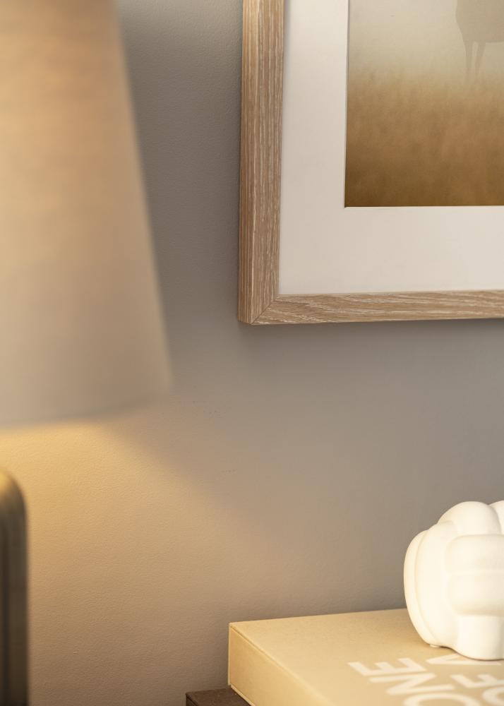 Marco Abedulö - Roble encalado - Tamaño personalizable