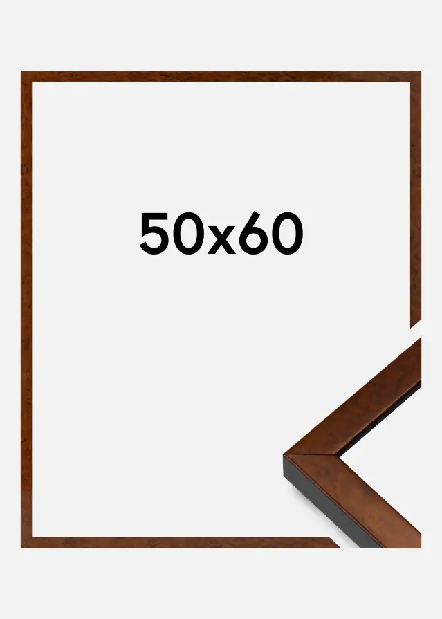 Marco Ares Vidrio Acrílico Burr Walnut 50x60 cm