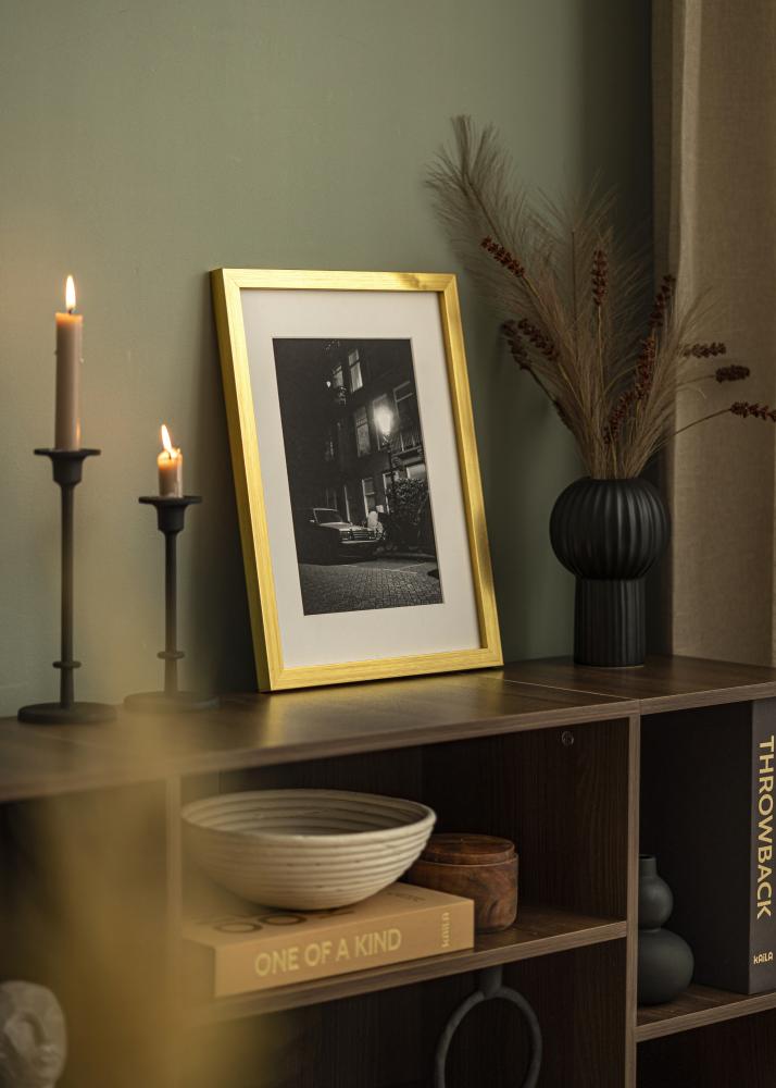 Blocky Dorado 85x115 cm - Paspartú Blanco 70x100 cm