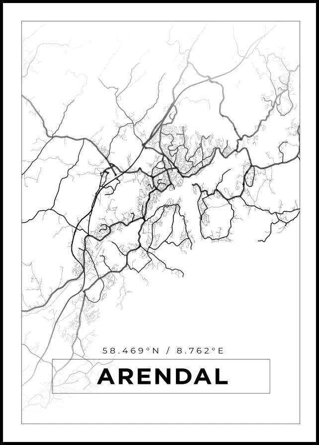 Mapa - Arendal - Cartel Blanco