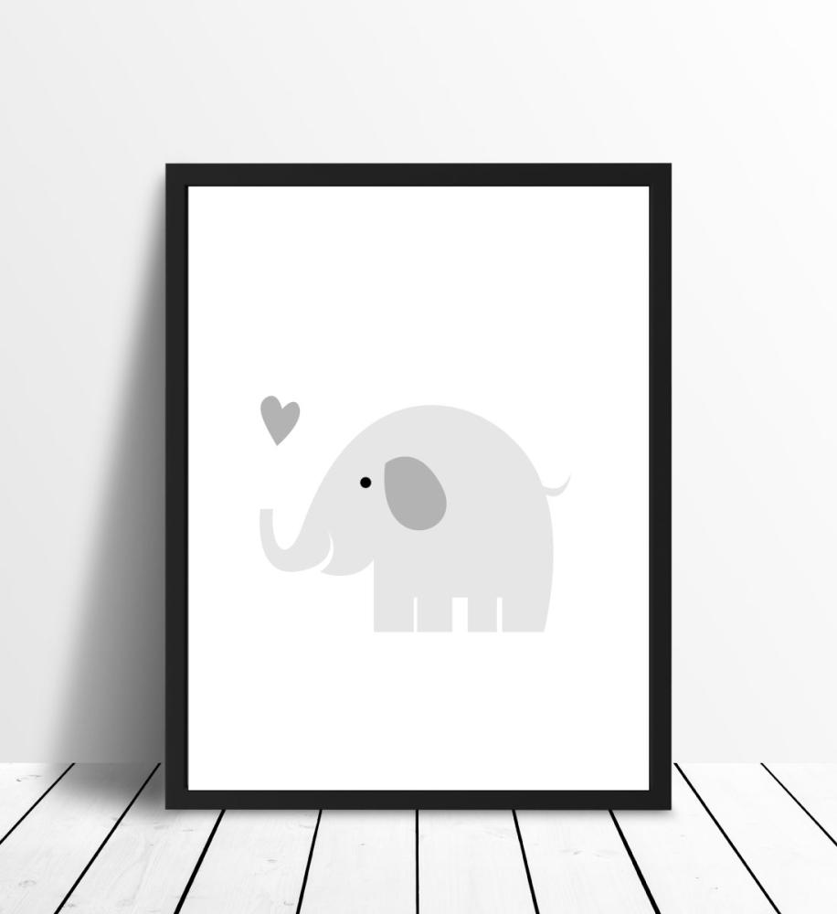 Elefant Solo - Gris niebla Póster