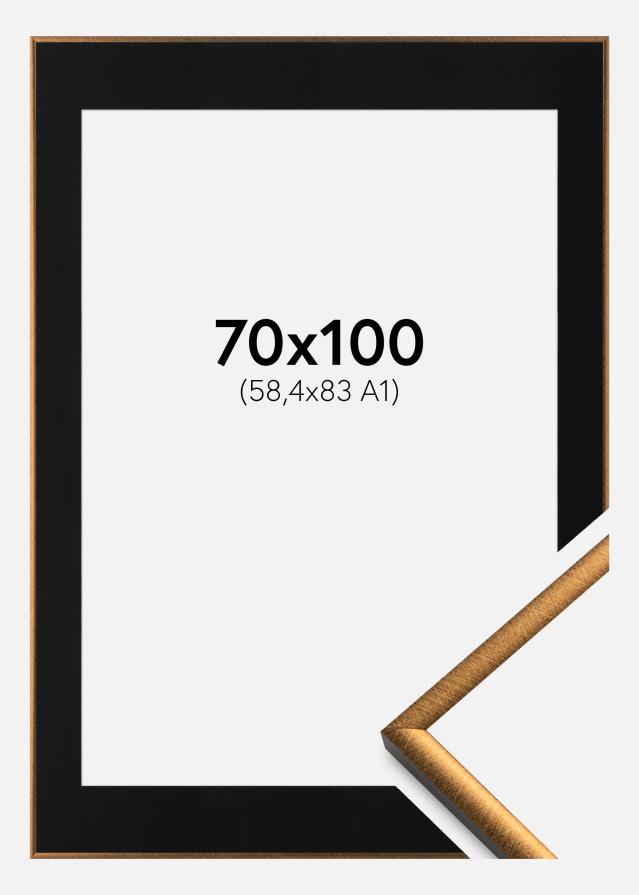 Marco New Lifestyle Bronce 70x100 cm - Paspartú Negro 59,4x84 cm (A1)