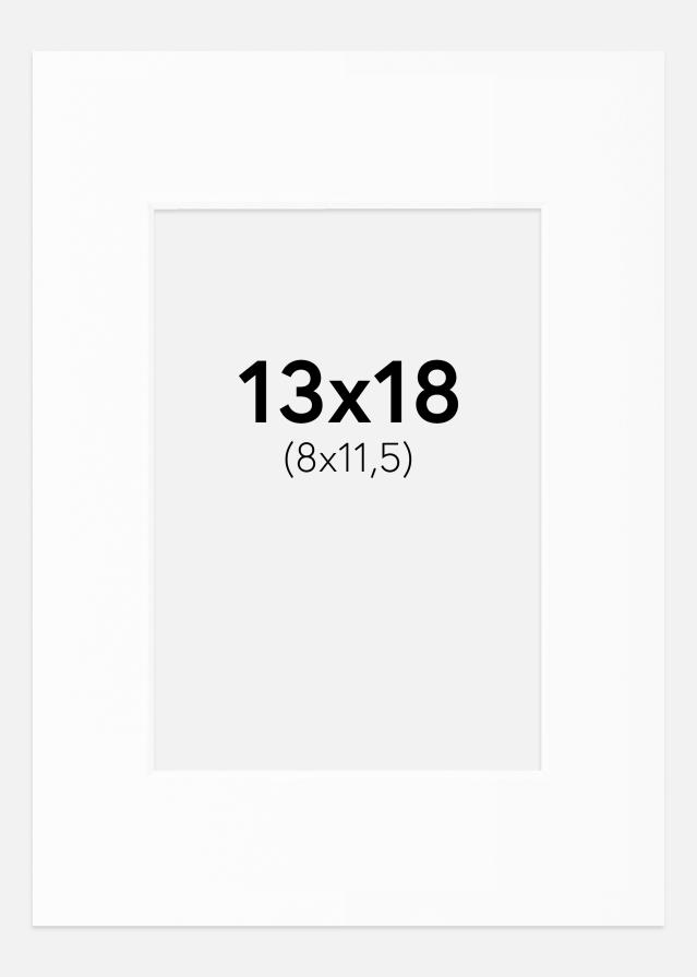 Paspartú Blanco Estándar (Borde interior blanco) 13x18 cm (8x11,5)