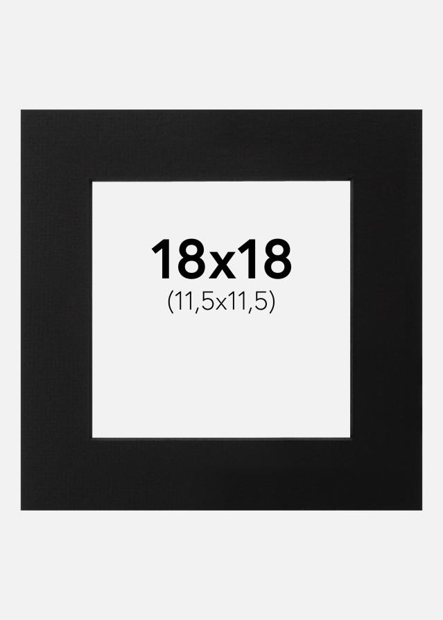 Paspartú Negro (Borde interior negro) 18x18 cm (11,5x11,5)