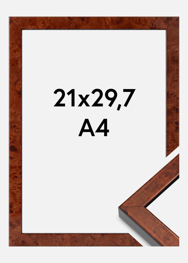 Marco Hermes Vidrio acrílico Burr Walnut 21x29,7 cm (A4)