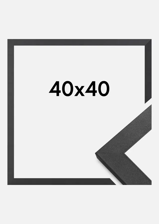 Marco Graphite Wood Vidrio acrílico 40x40 cm