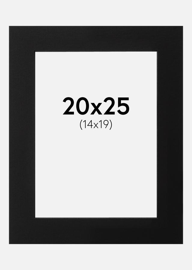 Paspartú Negro (Borde interior negro) 20x25 cm (14x19)