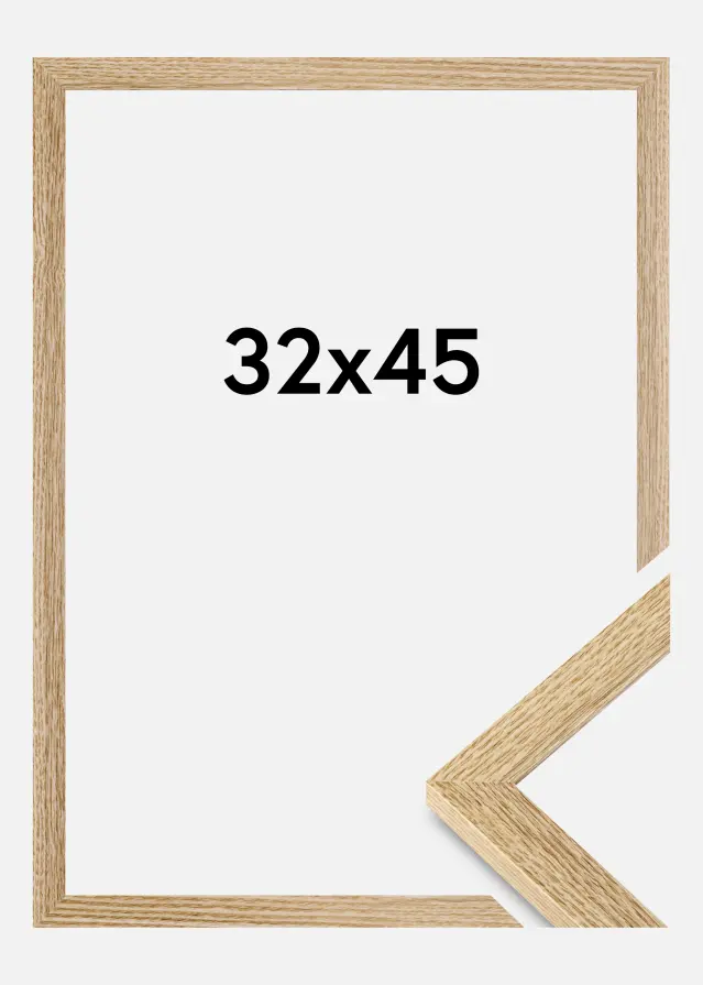 Marco Selection Vidrio Acrílico Roble Macizo 32x45 cm