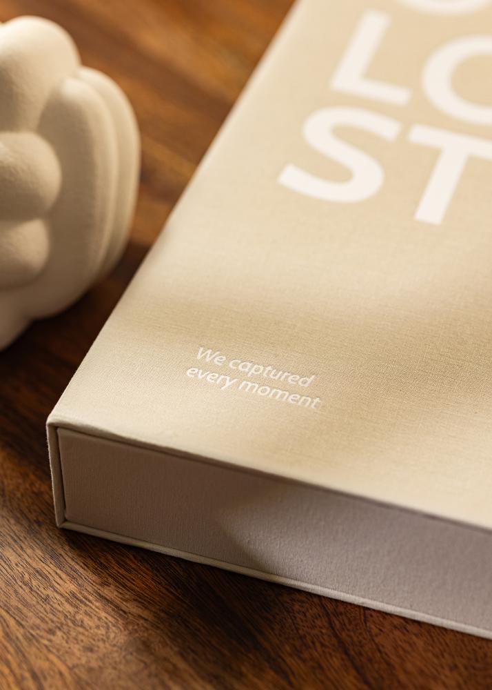 KAILA OUR LOVE uds.ORY Grey - Coffee Table Photo Álbum (60 Negro Páginas)