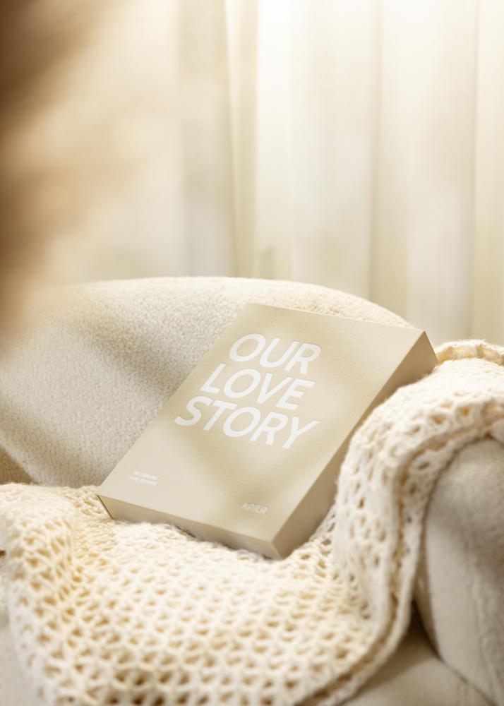 KAILA OUR LOVE uds.ORY Grey - Coffee Table Photo Álbum (60 Negro Páginas)