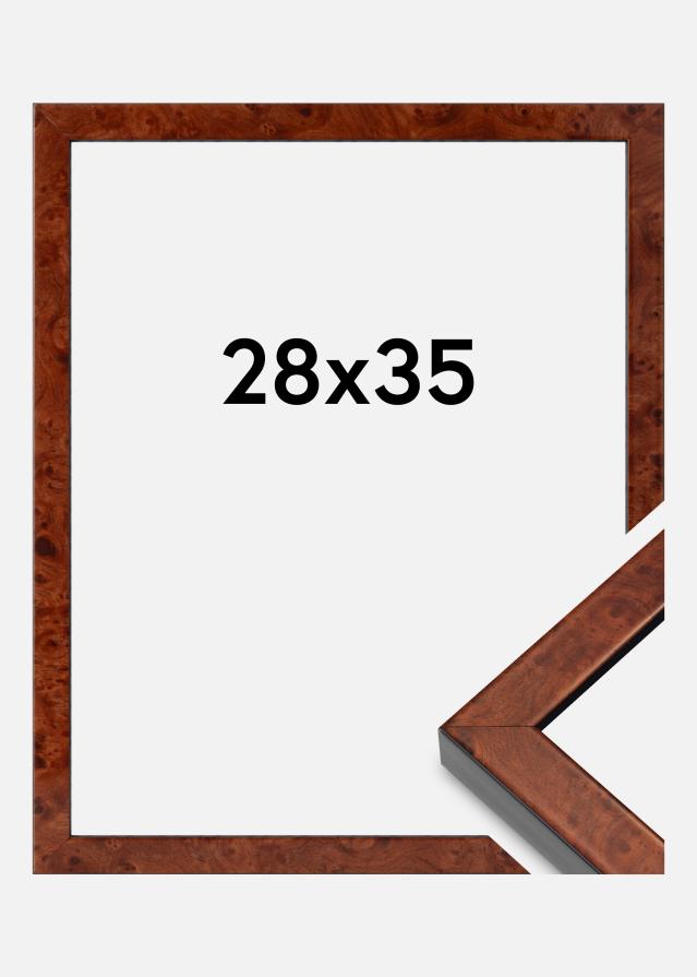 Marco Hermes Vidrio acrílico Burr Walnut 28x35 cm