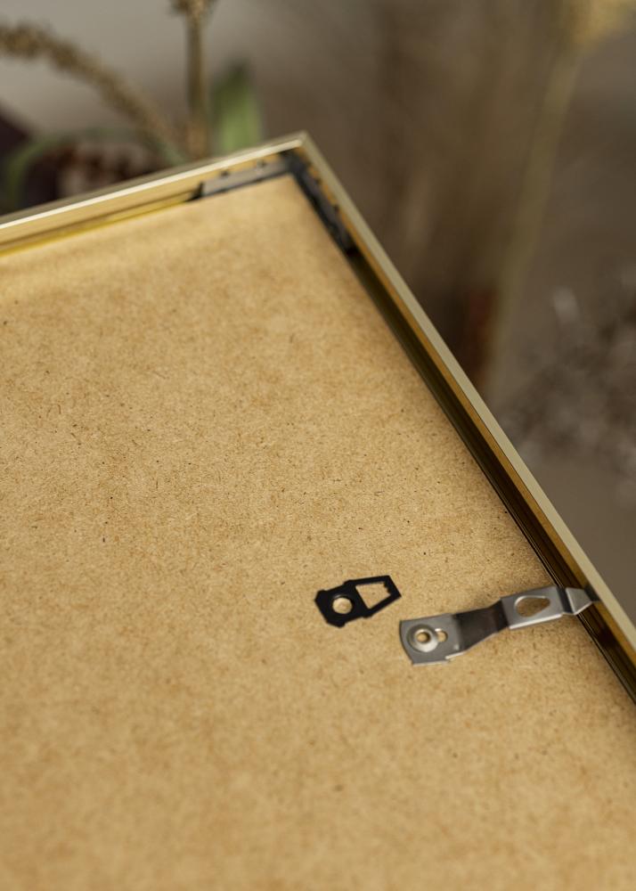 Marco Aluminio Vidrio acrílico Acabado brillante Dorado 50x50 cm