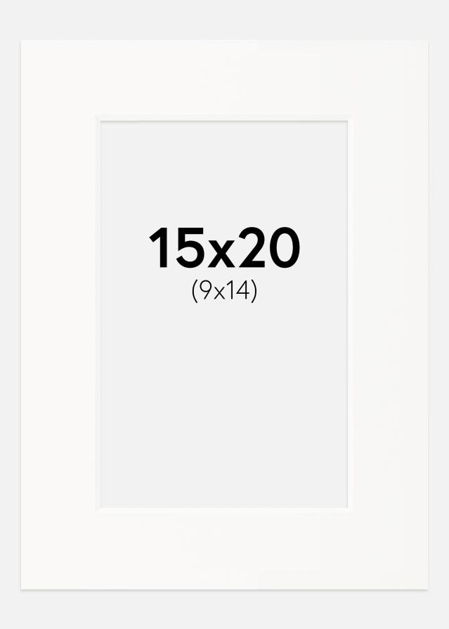 Paspartú Offwhite (Borde interior blanco) 15x20 cm (9x14)