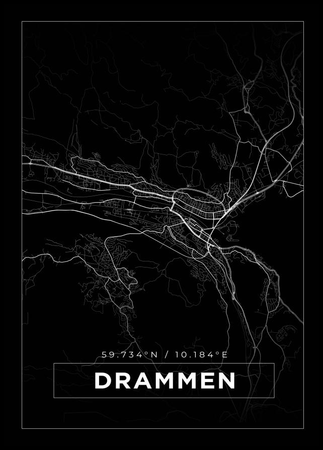 Mapa - Drammen - Cartel Negro