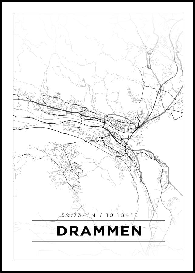 Mapa - Drammen - Cartel Blanco