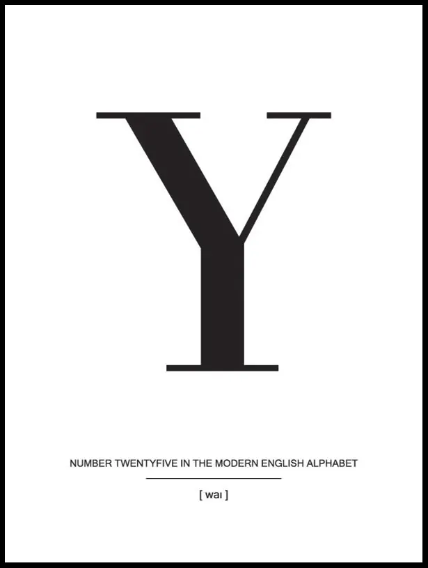 Letter Y Póster