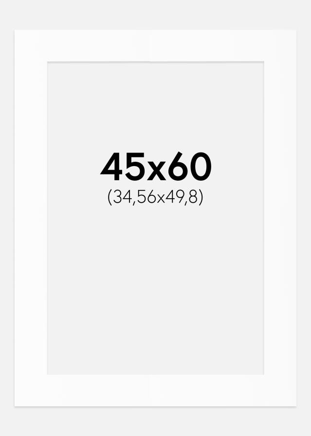 Paspartú Blanco Estándar (Borde interior blanco) 45x60 cm (34,56x49,8)