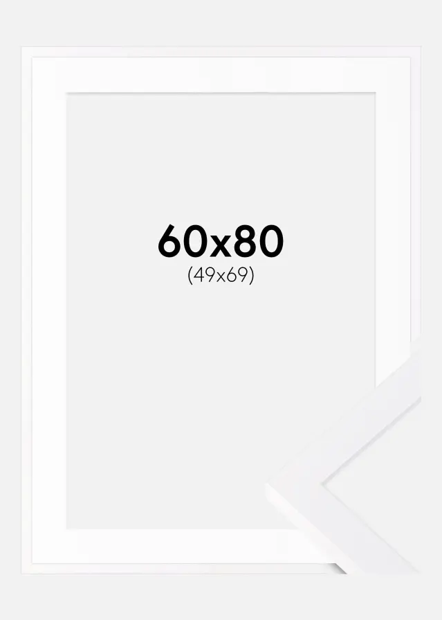 Marco Selection Blanco 60x80 cm - Paspartú Blanco 50x70 cm