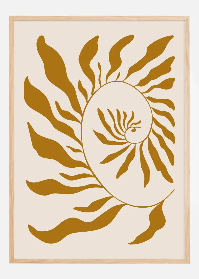 Flower Art Brown Póster