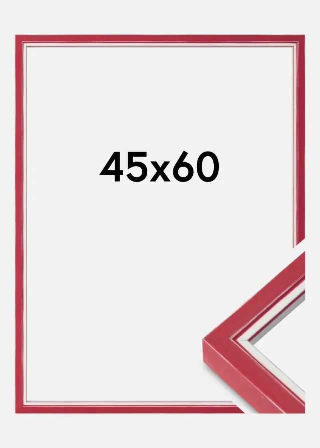 Marco Diana Vidrio acrílico Rojo 45x60 cm