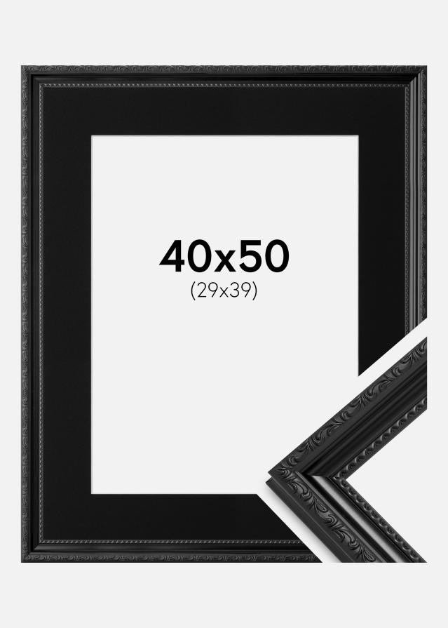 Marco Abisko Negro 40x50 cm - Paspartú Negro 30x40 cm