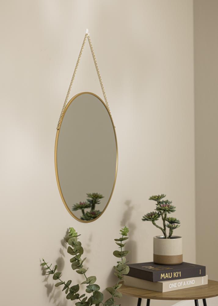 Rund Espejo Modern Dorado 60 cm Ø