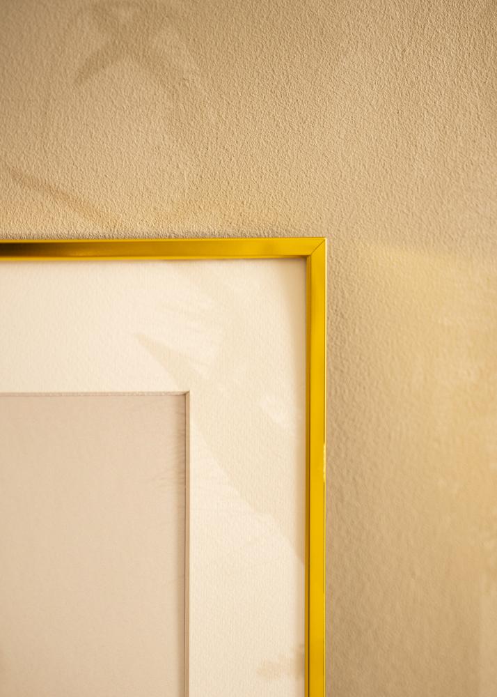AluminiumMarco Vidrio acrílico Dorado 50x70 cm