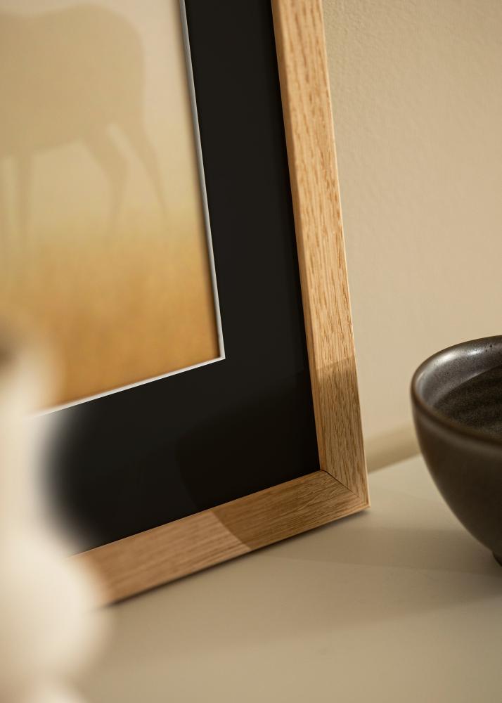 Marco Trendline Roble 40x40 cm - Paspartú Negro 25x25 cm