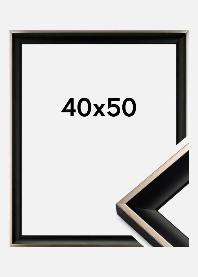 Marco Öjaren Vidrio acrílico Negro-plateado 40x50 cm