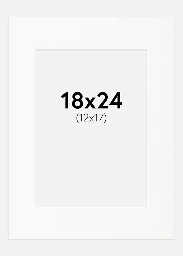 Paspartú Offwhite (Borde interior blanco) 18x24 cm (12x17)