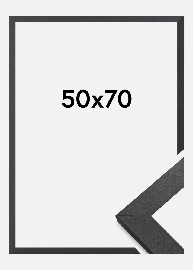 Marco Graphite Wood Vidrio acrílico 50x70 cm