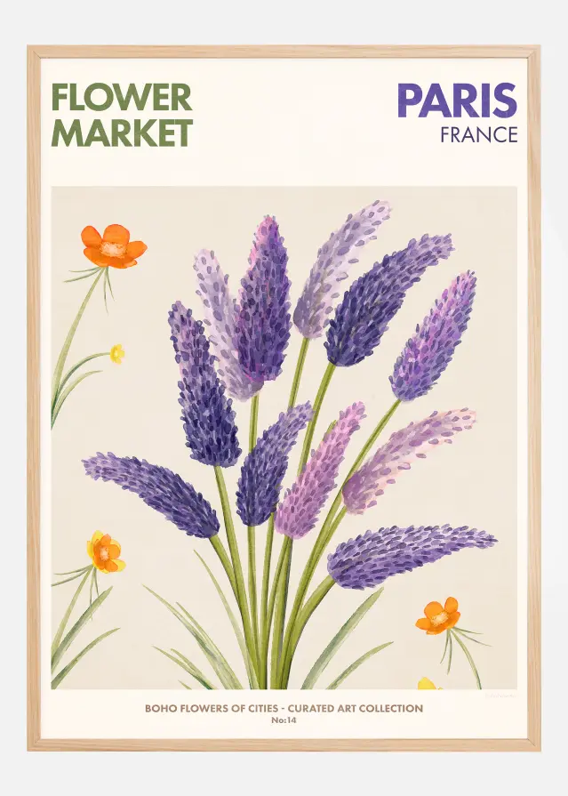Flower Market - Paris Póster