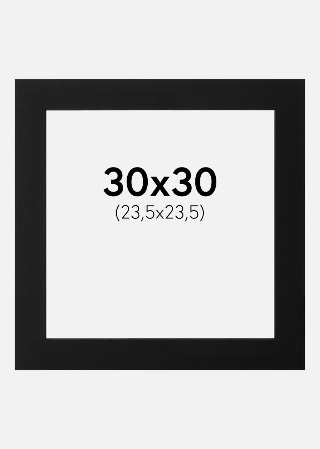 Paspartú Negro (Borde interior negro) 30x30 cm (23,5x23,5)