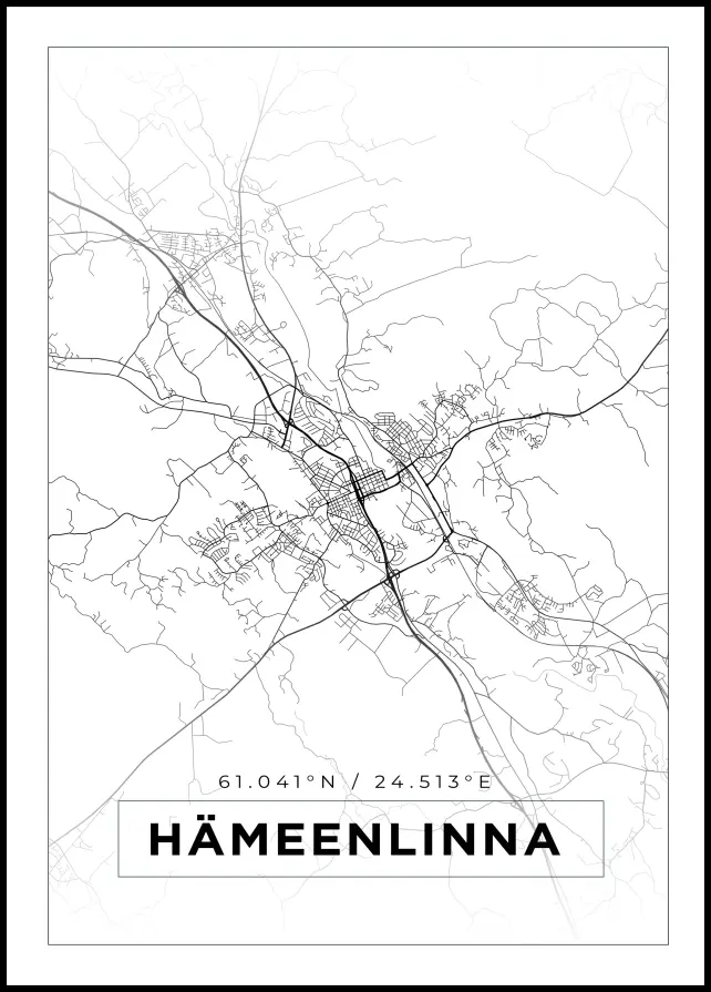 Mapa - Hämeenlinna - Cartel Blanco