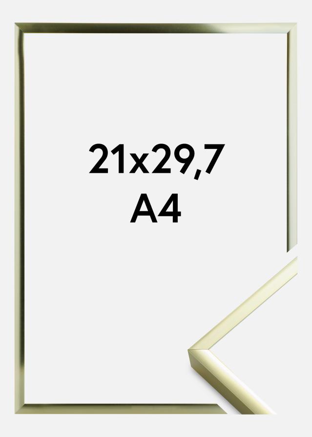 Marco Póster Frame Aluminum Gold 21x29,7 cm (A4)